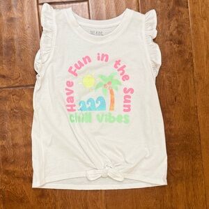 NWT Size 7T Garanimals White Shirt with Colorful Print